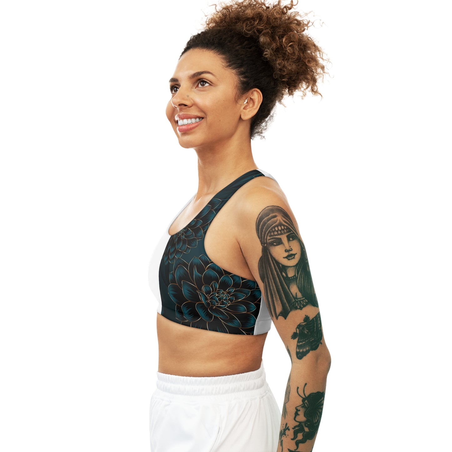 Floral Seamless Sports Bra (AOP)