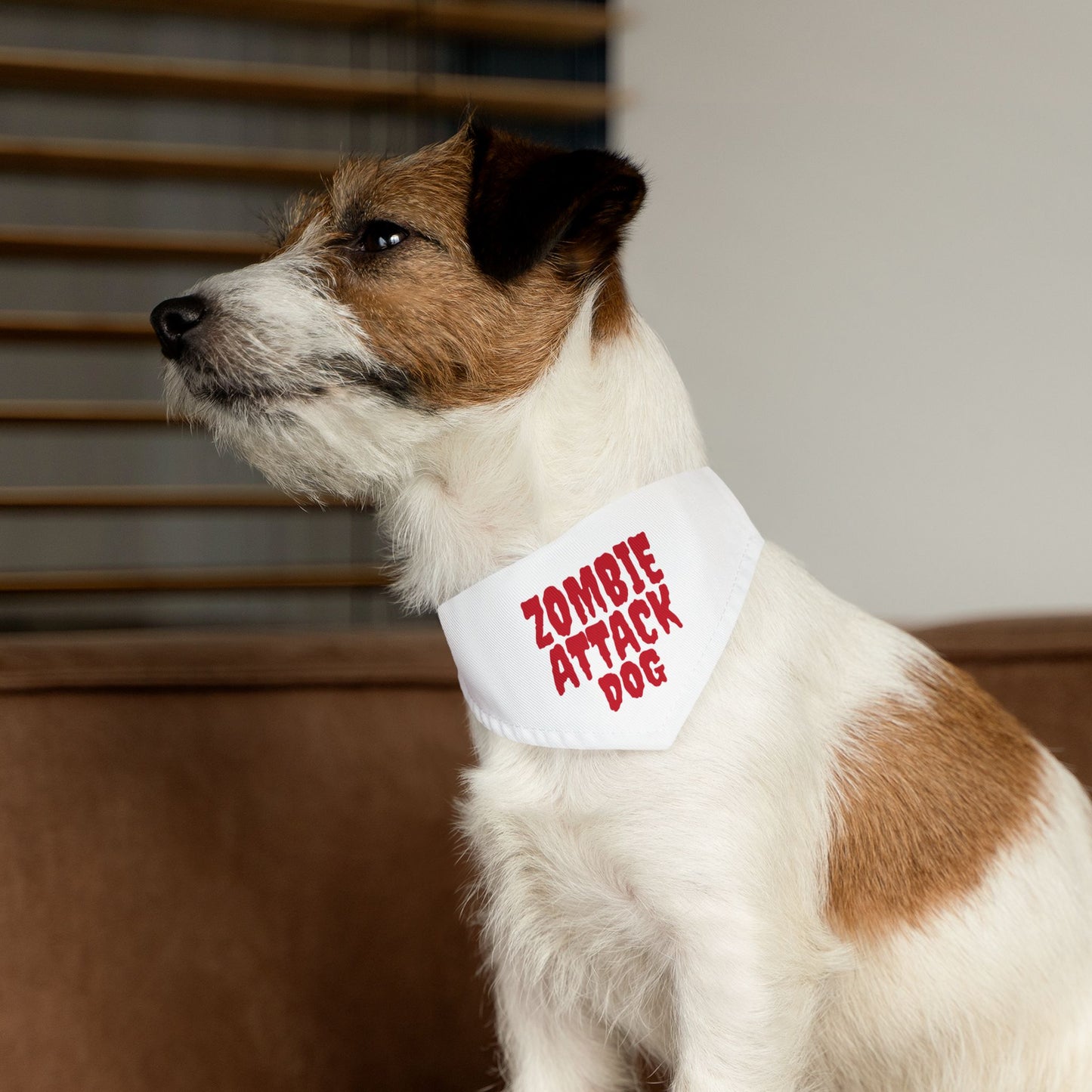 Halloween Pet Bandana Collar - "ZOMBIE ATTACK DOG"