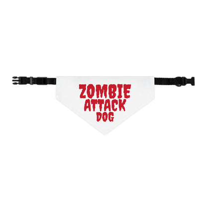 Halloween Pet Bandana Collar - "ZOMBIE ATTACK DOG"