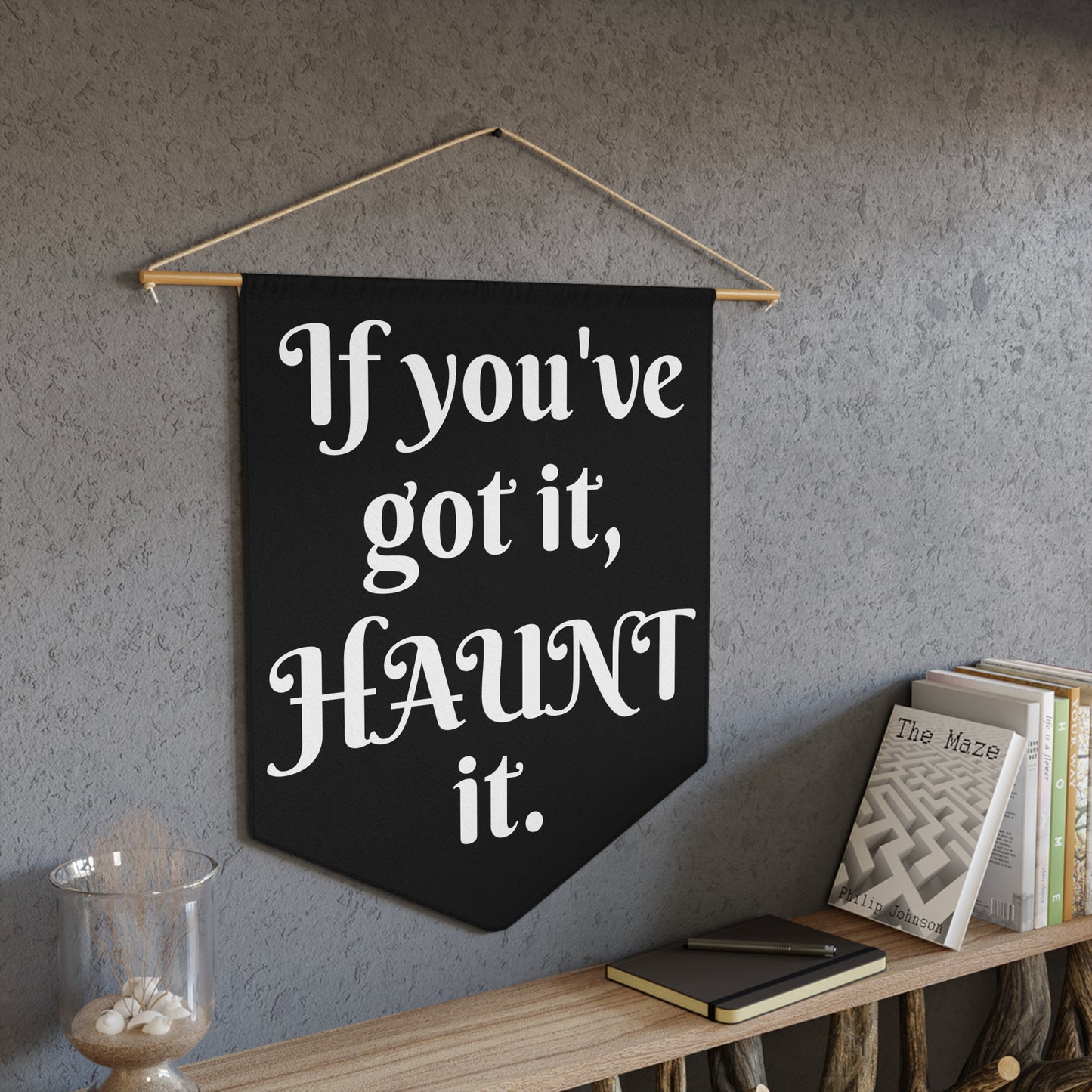 Halloween Hanging Pennant "Haunt It"