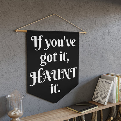 Halloween Hanging Pennant "Haunt It"